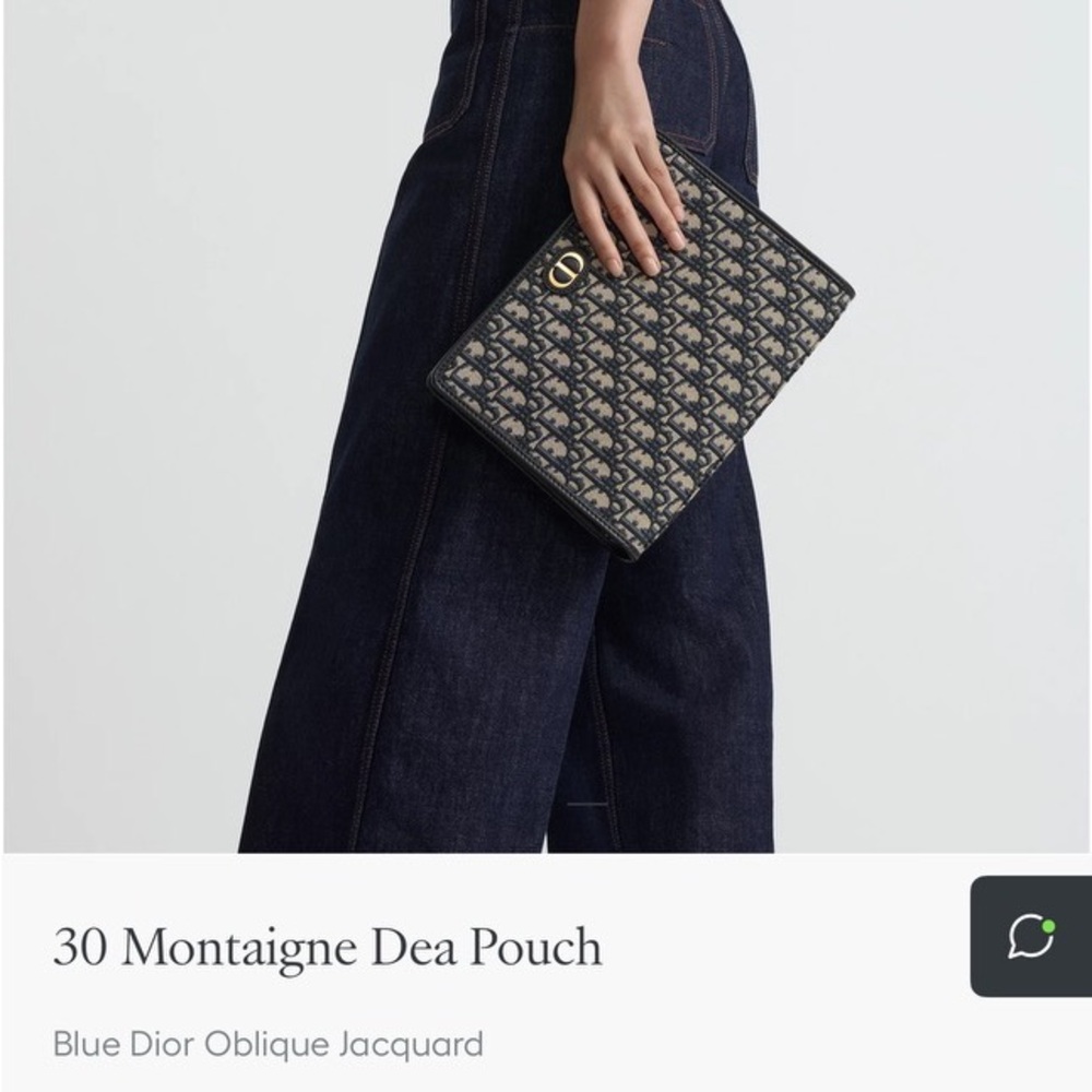 Dior Blue Oblique Jacquard Pouch